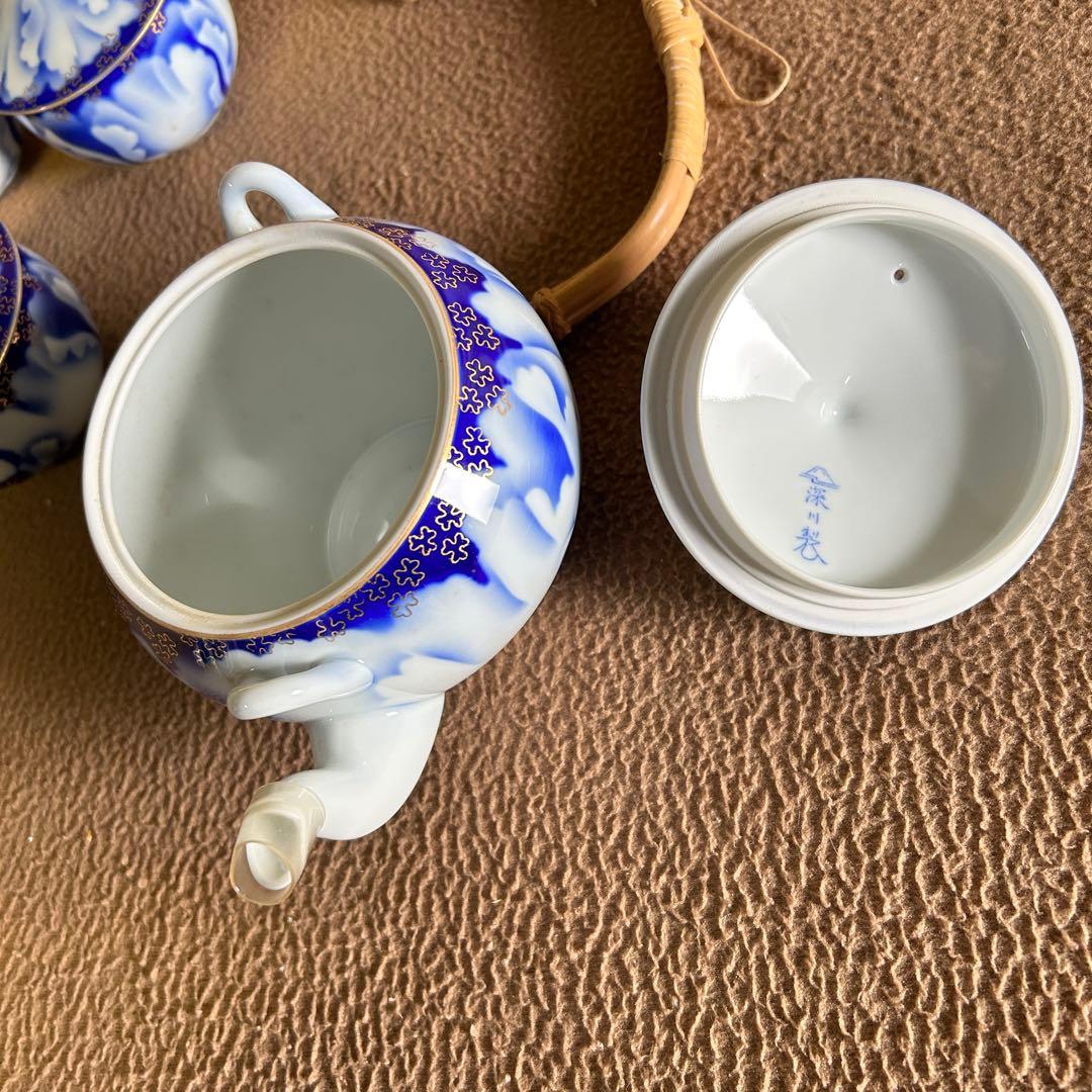 DB24★深川製★ 長期保管品 茶器 湯呑みセット 5個 深川 和食器