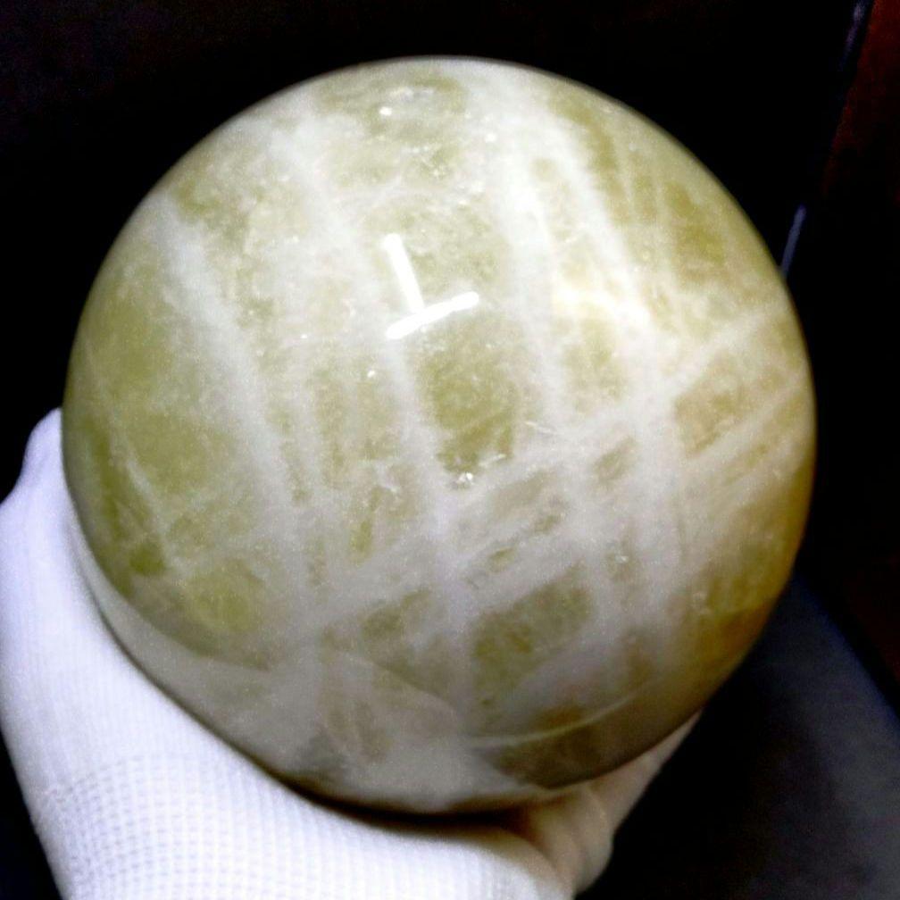 【割引大特価】シトリンクォーツ 黄水晶 丸玉 スフィア 2.5Kg 木製台座付き