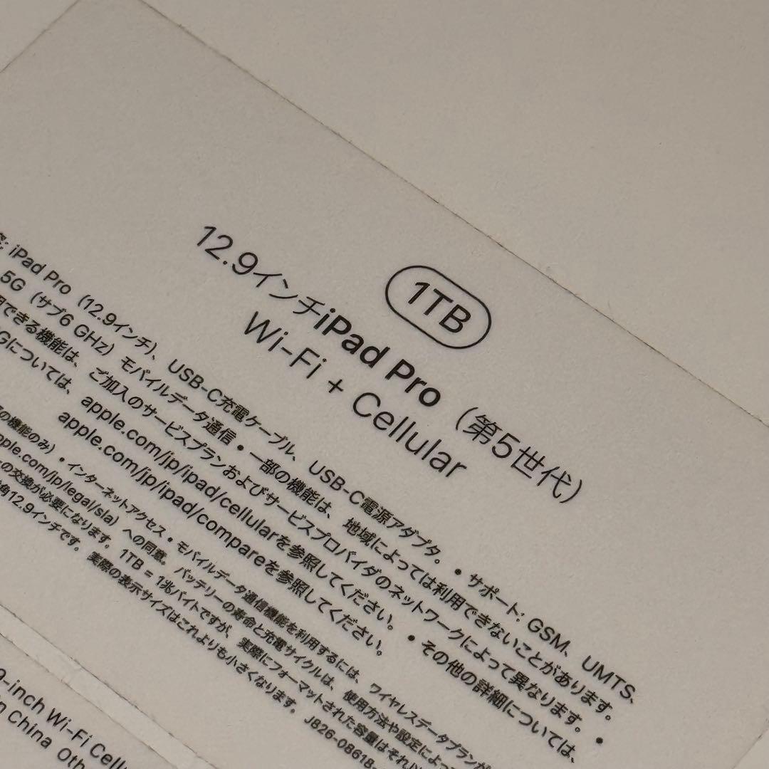 iPad Pro 12.9インチ (Gen5, 2020)